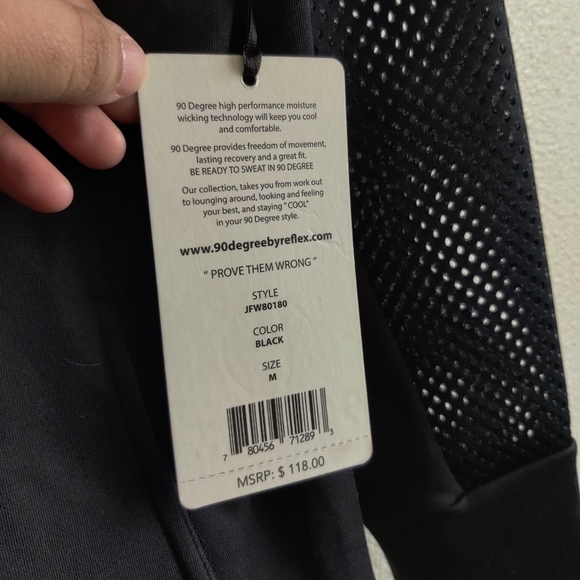 90 Degree Black Mesh Zip-up Up Jacket - Picture 3 of 8